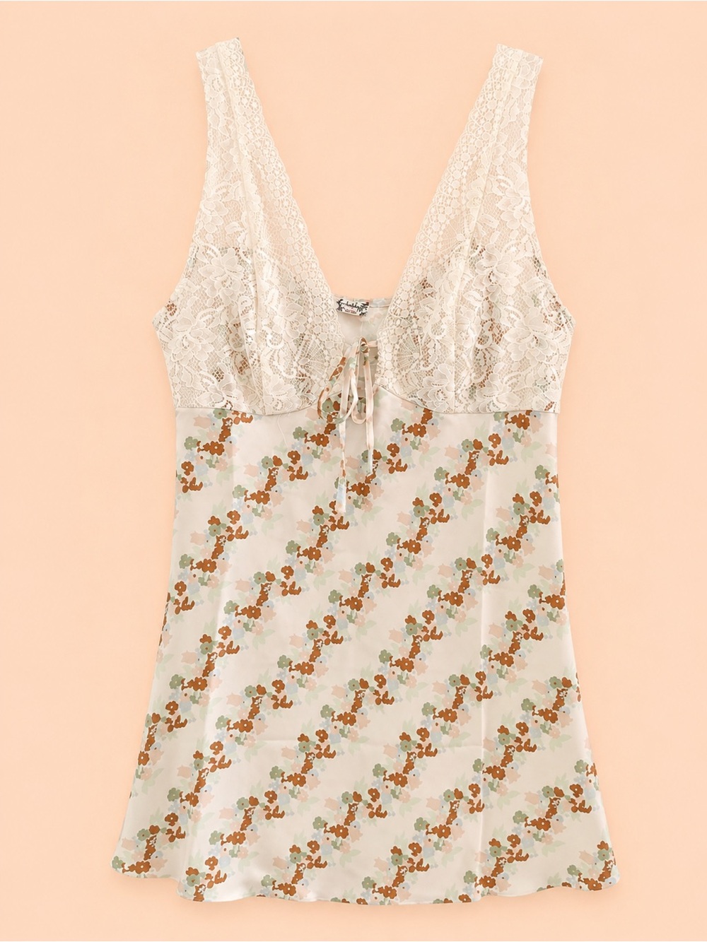 FREE PEOPLE LACE TRIM SLIP DRESS